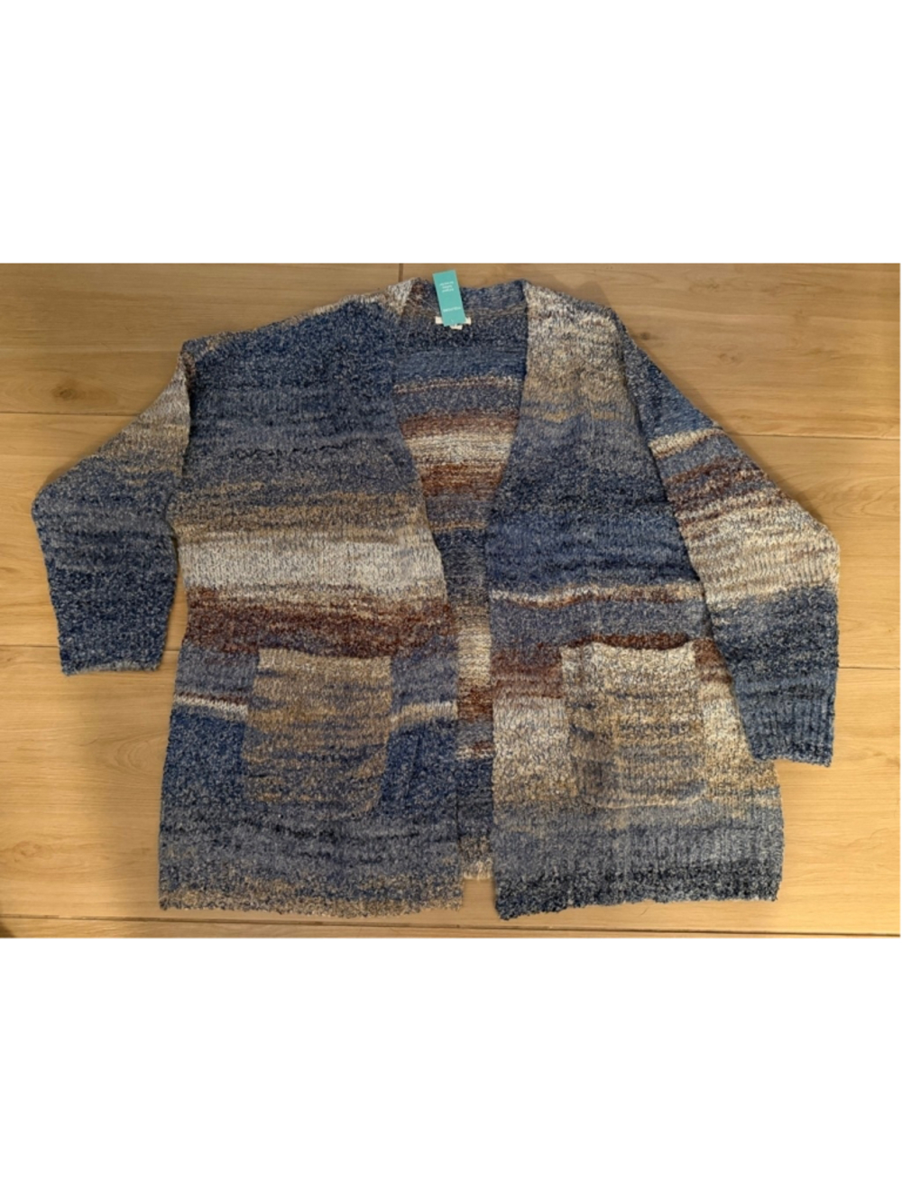NEW Maurices Wool Blend Oversized Boucle Open Front Cardigan XL $47